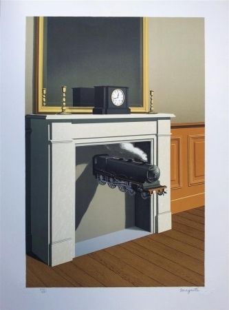 リトグラフ Magritte - La durée poignardée (Time Transfixed)