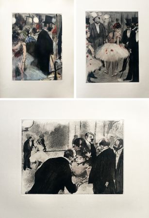 挿絵入り本 Degas - LA FAMILLE CARDINAL. Illustré d'un portrait et de 32 monotypes en noir et en couleurs par EDGAR DEGAS (1938).