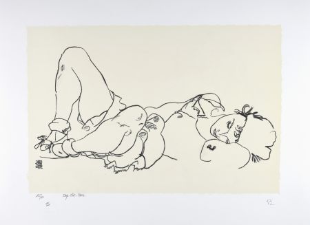 リトグラフ Schiele -  La femme allongée, 1918 | Reclining woman, 1918 (Liegende)