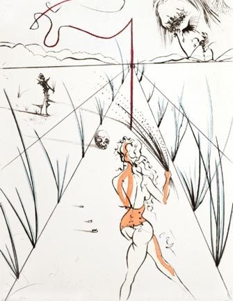 彫版 Dali - La Femme au Fouet (Woman with Whip)