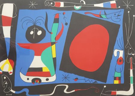 リトグラフ Miró - La femme au miroir