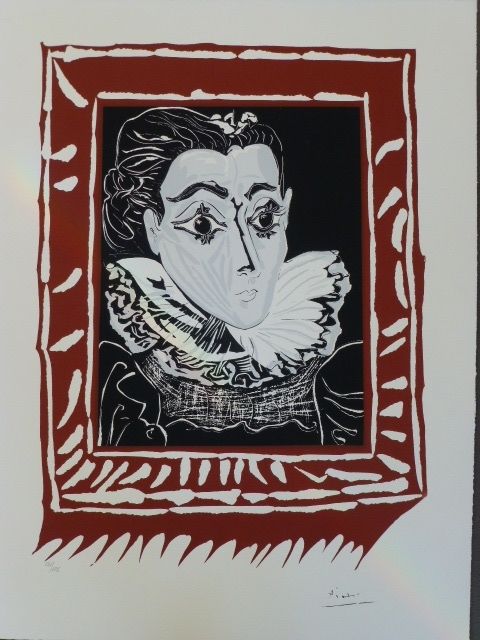 リトグラフ Picasso (After) - La femme à la fraise 