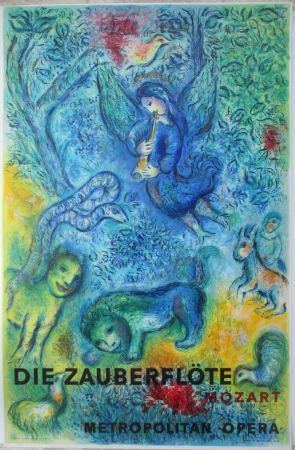 リトグラフ Chagall - La Flute Enchantèe - Die Zauberflöte