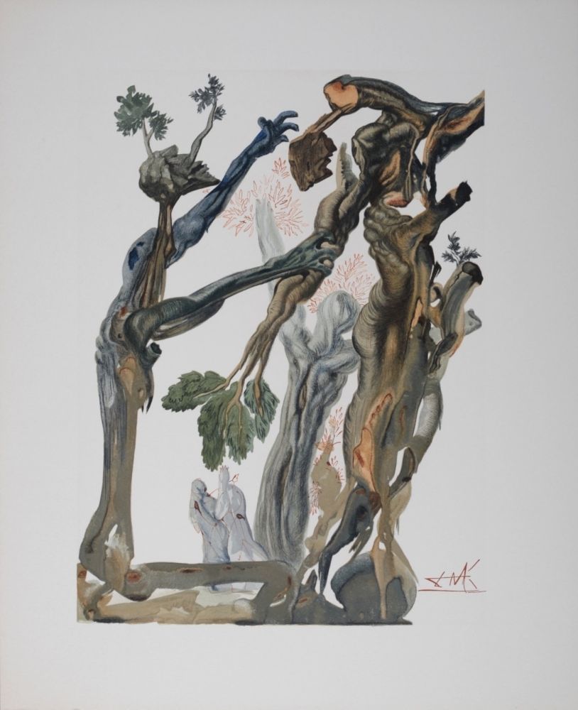 リトグラフ Dali - La forêt des sucidés