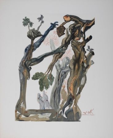 リトグラフ Dali - La forêt des sucidés