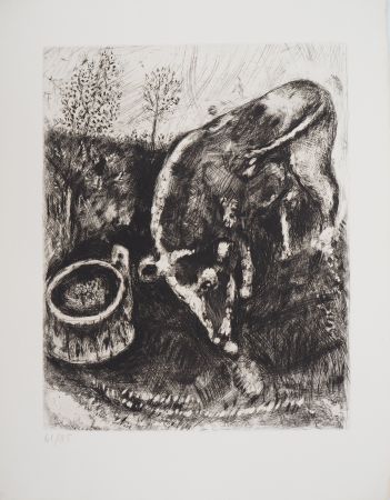 彫版 Chagall - La grenouille qui veut se faire plus grosse que le bœuf
