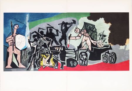 リトグラフ Picasso - La Guerre et la Paix Rouge