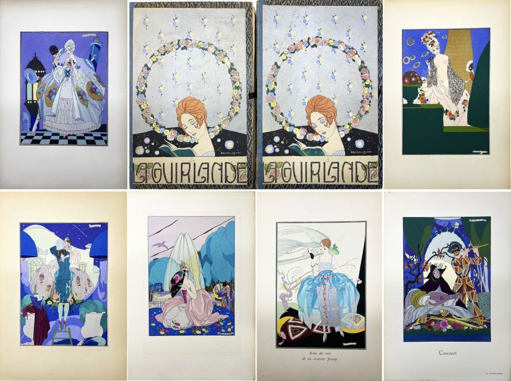 挿絵入り本 Brunelleschi - LA GUIRLANDE. Album mensuel d’Art et de Littérature (1919-1921). Collection complète en 11 fascicules.