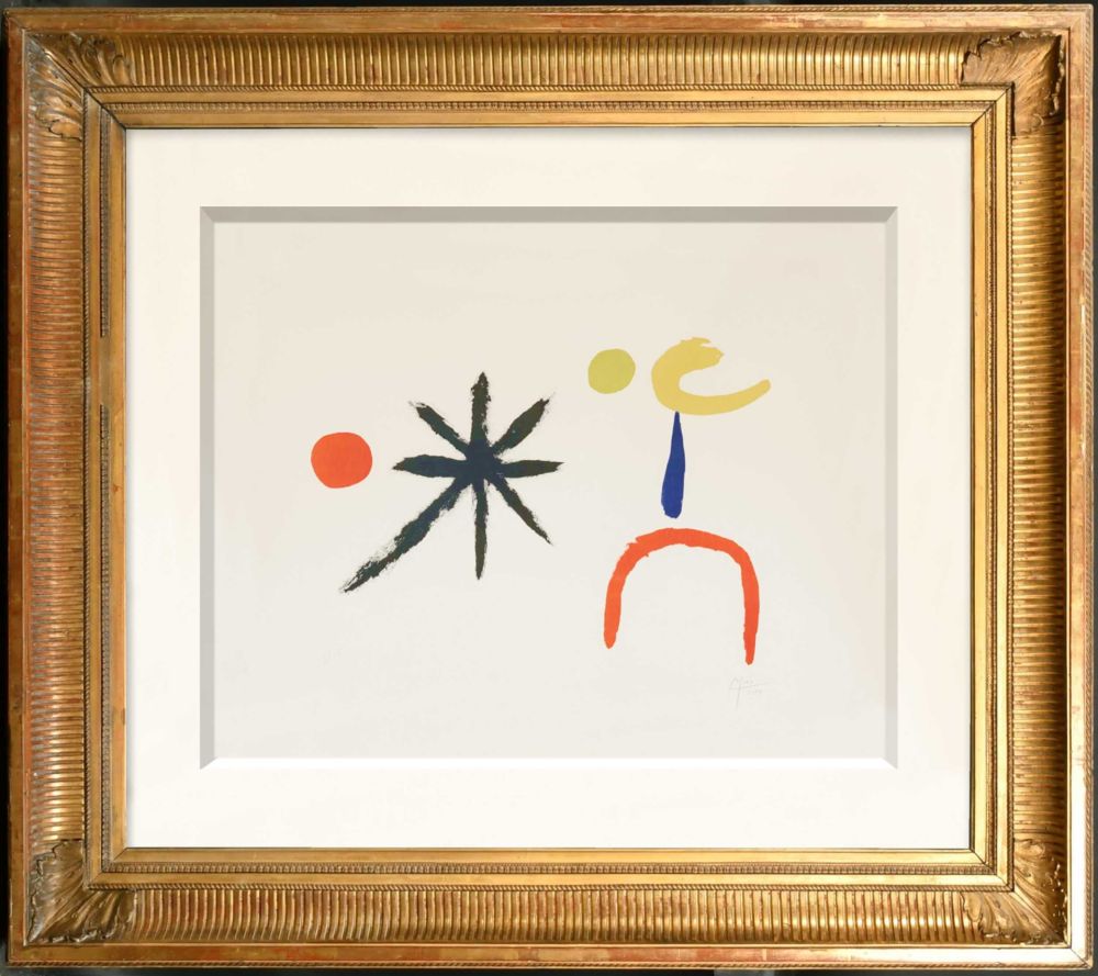 リトグラフ Miró - La Jeune Fille au Clair de Lune