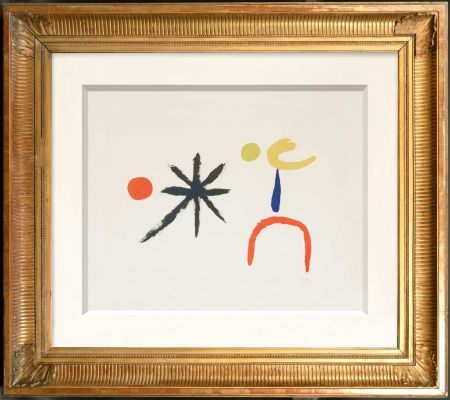 リトグラフ Miró - La Jeune Fille au Clair de Lune
