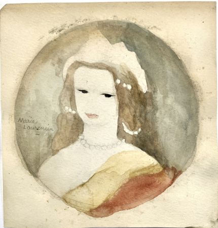 技術的なありません Laurencin - La jeune fille au collier, vers 1940