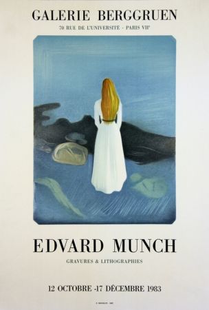 リトグラフ Munch - La Jeune Fille sur la Jttée