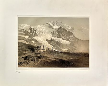 リトグラフ Martens - La Jungfrau Vue de la Petite Scheideck