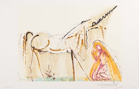 リトグラフ Dali - La Licorne (Unicorn)