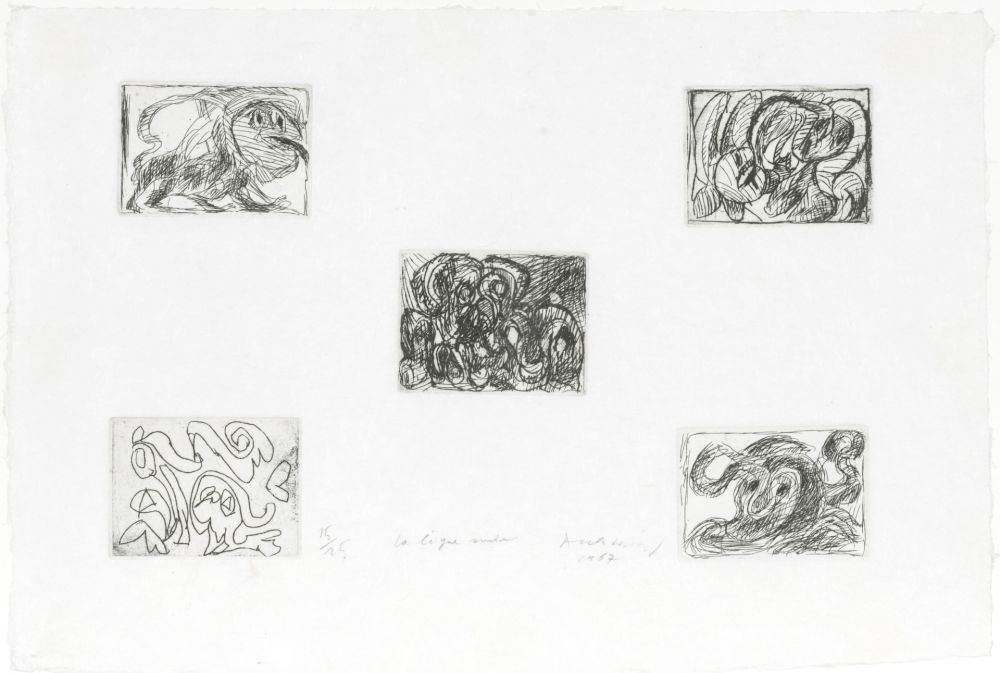 エッチング Alechinsky - La ligne seule