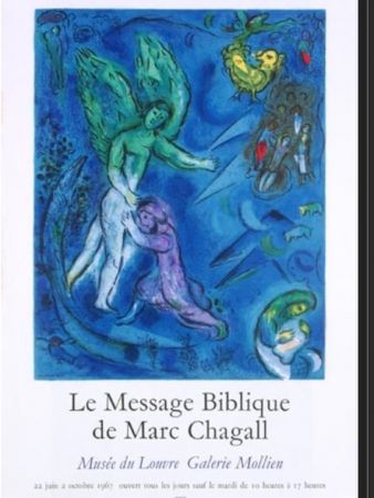リトグラフ Chagall - LA LUTTE DE JACOB ET DE L ANGE