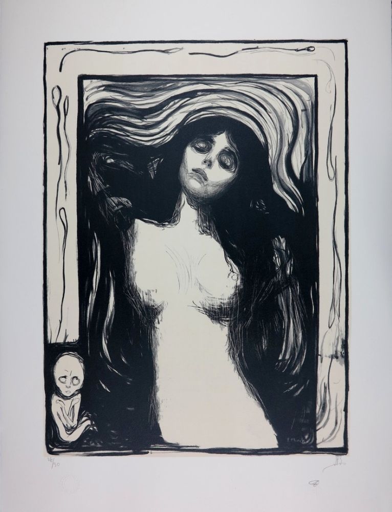 リトグラフ Munch - LA MADONE / MADONNA - 1895
