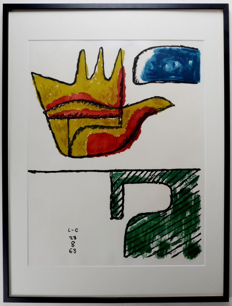 リトグラフ Le Corbusier - La Main ouverte, 1963 - Encadrée