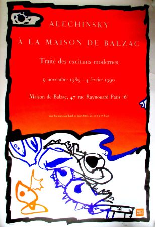 リトグラフ Alechinsky - La Maison de Balzac