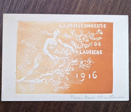 技術的なありません Roche - La moissonneuse de lauriers (greeting card for 1916)