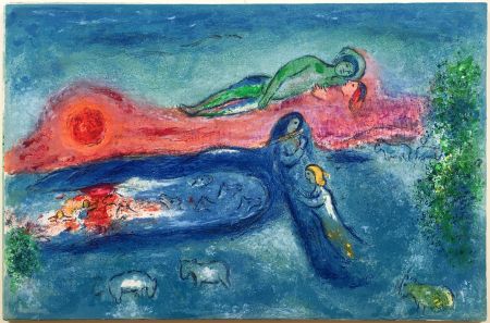 リトグラフ Chagall - LA MORT DE DORCON (Daphnis et Chloé - 1961)