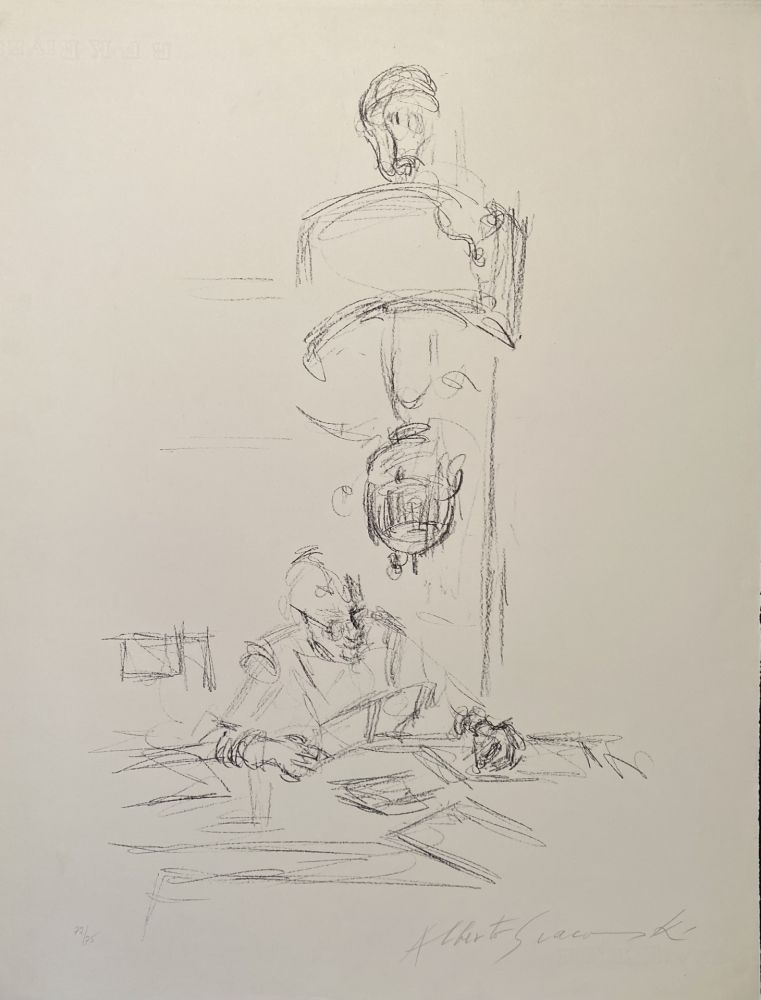 リトグラフ Giacometti - La mère de l'artiste lisant sous la lampe à Stampa III