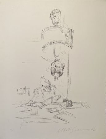 リトグラフ Giacometti - La mère de l'artiste lisant sous la lampe à Stampa III
