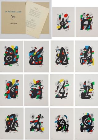 リトグラフ Miró - La mélodie acide