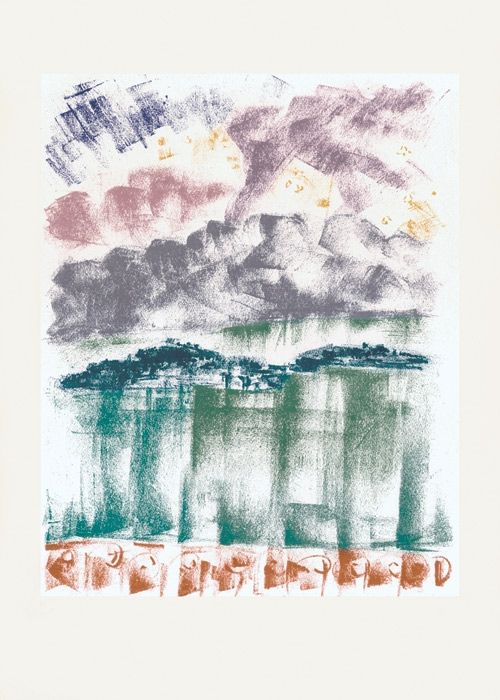 リトグラフ Masson - La nuit à Bellagio (Voyage à Venise)