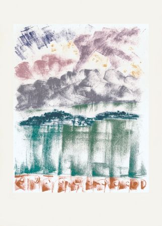 リトグラフ Masson - La nuit à Bellagio (Voyage à Venise)