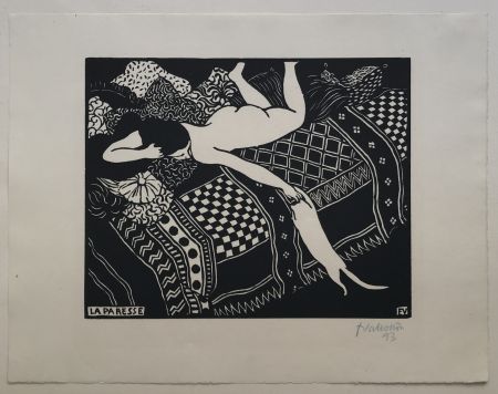 木版 Vallotton - La Paresse (Laziness)