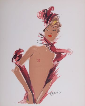 リトグラフ Domergue - La Parisienne : Arlette, 1956