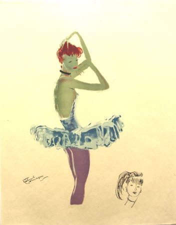 リトグラフ Domergue - La Parisienne  Ballerine 