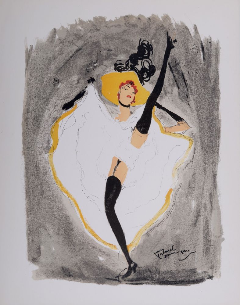 リトグラフ Domergue - La Parisienne : French Cancan, 1956