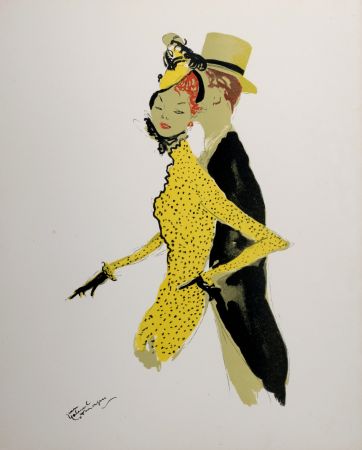 リトグラフ Domergue - La Parisienne : La belle Hélène, 1956