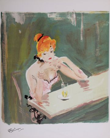 リトグラフ Domergue - La Parisienne : Mauricette, 1956