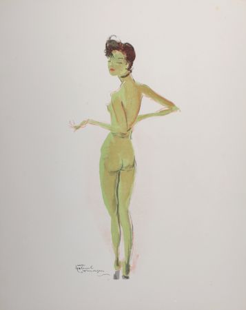 リトグラフ Domergue - La Parisienne : Odette, 1956