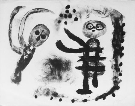 リトグラフ Miró - La petite fille au bois