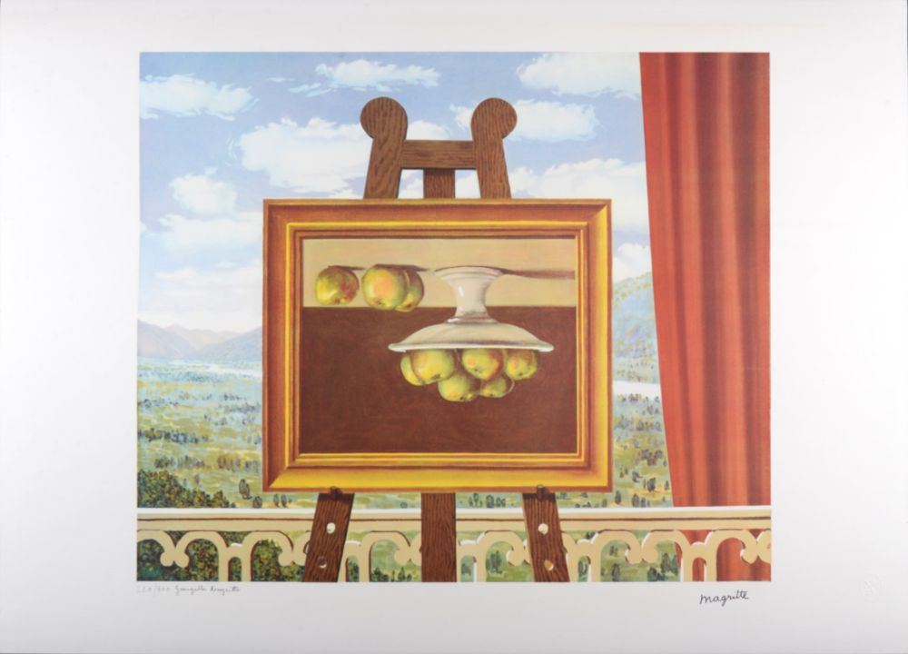 リトグラフ Magritte - La Philosophie et la Peinture : Le réveil matin
