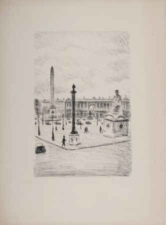 リトグラフ Marquet - La Place de la Concorde, 1950