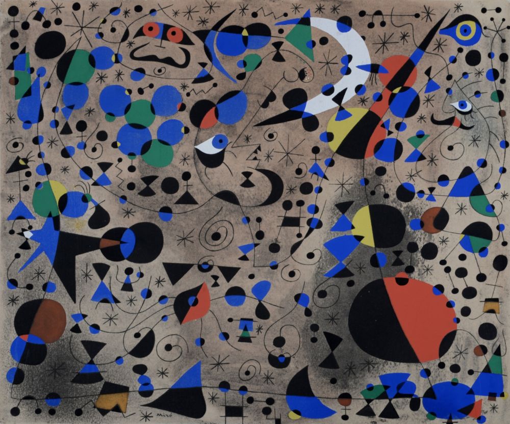 ステンシル Miró (After) - La Poétesse (From Constellations), 1959