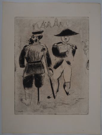 彫版 Chagall - La rencontre avec Napoléon (Kopéikine et Napoléon)