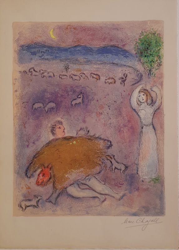 リトグラフ Chagall - La ruse de Dorcon 
