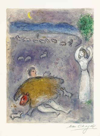 リトグラフ Chagall - La Ruse de Dorcon (Dorcon's Strategy)