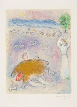 リトグラフ Chagall - La Ruse de Dorcon, from Daphnis et Chloé