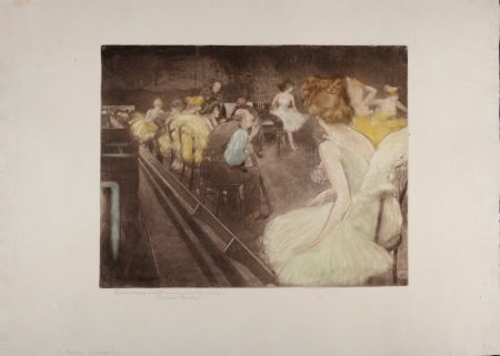 エッチングと　アクチアント Ranft - La répétition de ballet, c. 1900