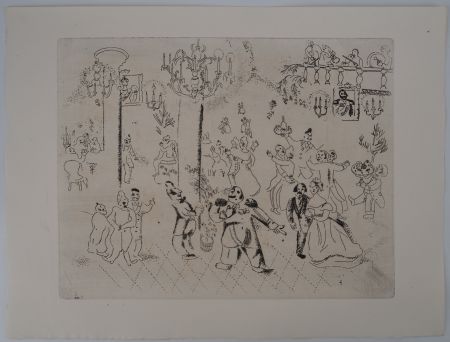 彫版 Chagall - La soirée chez le gouverneur