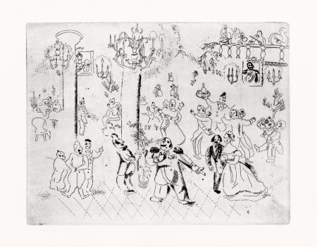 エッチング Chagall - La soirée chez le gouverneur
