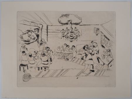 彫版 Chagall - La taverne des artistes (Le traktir)