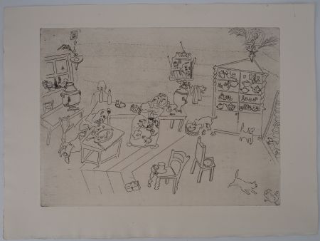 彫版 Chagall - La taverne russe (Repas dans le traktir)